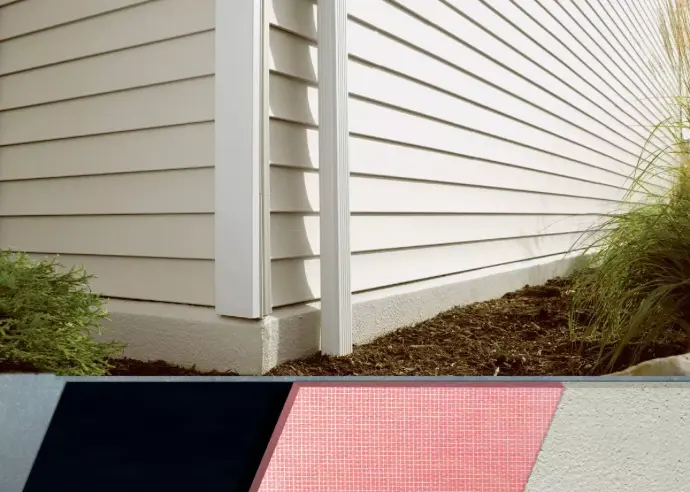 Horizon Coating System on an exterior foundation wall